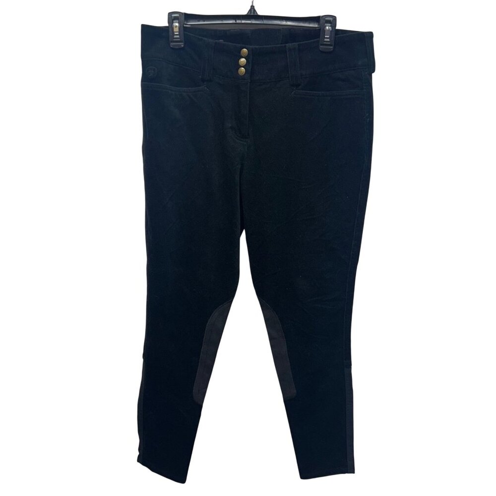 Ariat Black Corduroy Riding pants Breeches With Knee Patch Size 32L